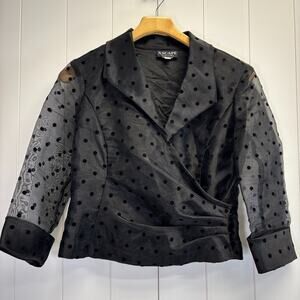 Vintage Xscape by Joanna Chen Old Money Holiday‎ Polka Dot Top Size S Whimsigoth